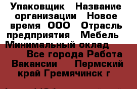 Упаковщик › Название организации ­ Новое время, ООО › Отрасль предприятия ­ Мебель › Минимальный оклад ­ 25 000 - Все города Работа » Вакансии   . Пермский край,Гремячинск г.